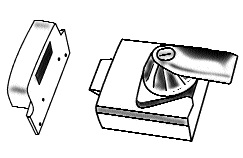 Rim nightlatch with lockable internal handle